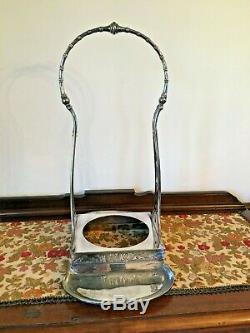 Victorian Era Meriden B. Co Tilting Water Pitcher/stand/ 2 Goblets Unique Design