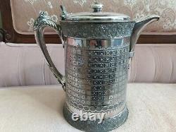 Victorian Silver Plate Water Pitcher Gazette Hawiian History Master Piece Wow