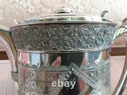 Victorian Silver Plate Water Pitcher Gazette Hawiian History Master Piece Wow