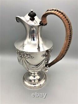 Victorian Sterling Silver Hot Water Jug, Nathan & Hayes, Chester, 1898