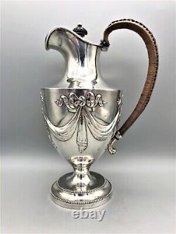 Victorian Sterling Silver Hot Water Jug, Nathan & Hayes, Chester, 1898