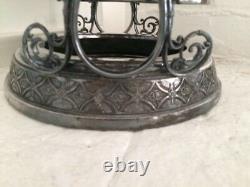 Victorian silver tilting water urn