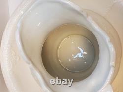Vintage 1977 B Castleberry White Ceramic Handmade Water Basin And Pitcher Set