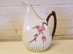 Vintage 50's Poppytrail Peach Blossom Pair of Water Jug Pitcher