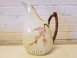 Vintage 50's Poppytrail Peach Blossom Pair of Water Jug Pitcher