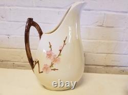 Vintage 50's Poppytrail Peach Blossom Pair of Water Jug Pitcher