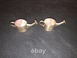 Vintage 950 Sterling Silver Mini Watering Can Pitcher Salt & Pepper Shakers