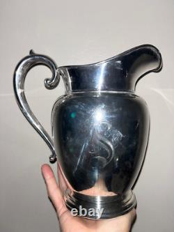 Vintage #969 Manchester Co Sterling Silver Water Wine Pitcher Jug 4.5 Pint