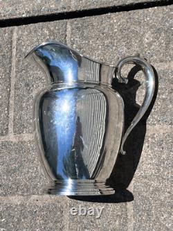 Vintage #969 Manchester Co Sterling Silver Water Wine Pitcher Jug 4.5 Pint