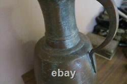 Vintage / Antique Arabic Handmade Hammered Copper Water Pitcher Ewer Jug 14