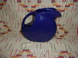 Vintage Cobalt Fiesta Disc Water Jug / Pitcher Fiestaware L9