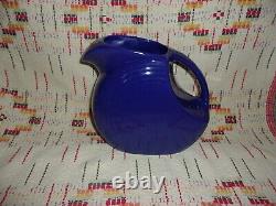 Vintage Cobalt Fiesta Disc Water Jug / Pitcher Fiestaware L9