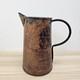 Vintage Copper Pitcher Black Iron Handle Handmade Water Jug Rustic Farm Antique