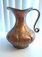 Vintage Copper Pitcher Hand Hammered Original Patina Copper Vase / Old Water Jug