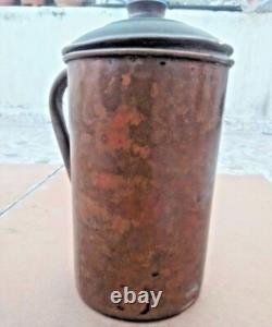 Vintage Copper Water Pitcher Coffee Pot, Milk Pot with Handle, Drinking Water Jug