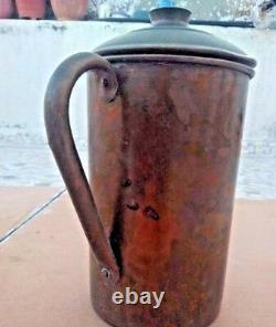 Vintage Copper Water Pitcher coffee Pot, Milk Pot With Handle, Drinking Water Jug