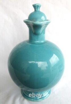 Vintage Fiesta 10 Turquoise Carafe Water Pitcher withLid HLC Fiestaware