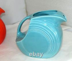 Vintage Fiestaware Fiesta Turquoise Disc Water Jug Pitcher