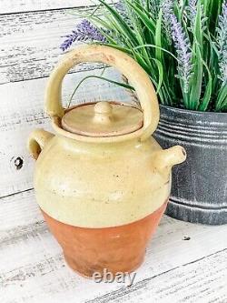 Vintage French Glazed Pottery Pitcher/Jug Gargoulette, For Water or Wine