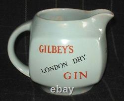 Vintage Gilbey's Scotch Whisky Spey Royal- Dry Gin Water Pitcher Pub Jug, Rare