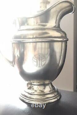 Vintage Gorham sterling Silver Water pitcher 4.25 pt #621 24oz Art Deco Monogram