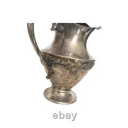 Vintage Grapes Water Wine Pitcher Jug Silver Plated Over Copper 8 Canada