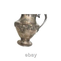 Vintage Grapes Water Wine Pitcher Jug Silver Plated Over Copper 8 Canada