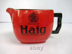 Vintage Haig Scotch Whisky Advertising Water Jug Pitchers Red Color England F8