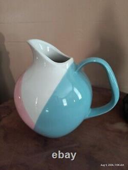 Vintage Hall China Eva Zeisel Tri-Tone Water Pitcher Jug Hallcraft 1950's MCM