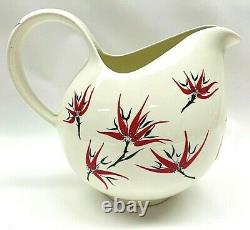 Vintage Hallcraft Eva Zeisel Water Jug Pitcher HOLIDAY Christmas MOTIF 7 Tall