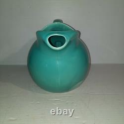 Vintage Harlequin Pottery Turquoise Service Water Pitcher Ball Jug