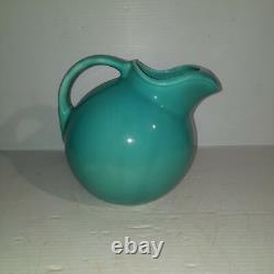 Vintage Harlequin Pottery Turquoise Service Water Pitcher Ball Jug
