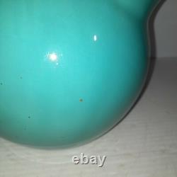 Vintage Harlequin Pottery Turquoise Service Water Pitcher Ball Jug