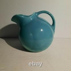 Vintage Harlequin Pottery Turquoise Service Water Pitcher Ball Jug