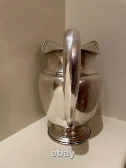 Vintage International Silver Company Isc Sterling Water Pitcher 4 1/2 Pints 9 In