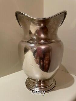 Vintage International Silver Company Isc Sterling Water Pitcher 4 1/2 Pints 9 In