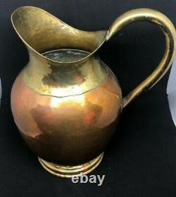 Vintage Large Belgium Copper and Brass Water Jug Dinanderie Veritable