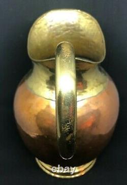 Vintage Large Belgium Copper and Brass Water Jug Dinanderie Veritable