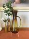 Vintage Mcm Greenwich Flintcraft Burnt Honey Pitcher Water Jug 12 Tall