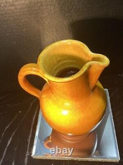 Vintage Made In France Half-Glazed and Terracotta Water Jug