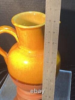 Vintage Made In France Half-Glazed and Terracotta Water Jug