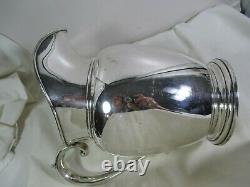 Vintage Manchester Sterling Silver Water Pitcher 4.5 Pint #969 Mono R