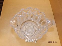Vintage Marked Hawkes Brunswick Brilliant Cut Glass Water Pitcher Jug