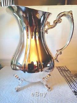 Vintage / Maybe Antique Sheffield Sterling Silver Plate Water Pitcher S-8506