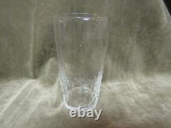 Vintage Morgantown Glass Clear Crinkle Pattern Water Jug Pitcher and 8 tumblers