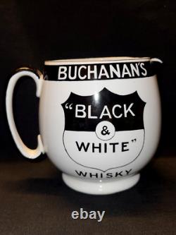 Vintage Old Shelley Buchanan's Black And White Whisky Water Pitcher Jug England