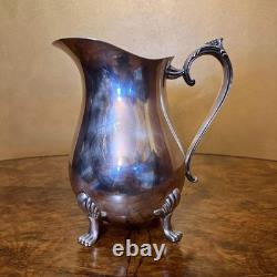 Vintage Perfection Plate Silver Plated Pitcher Water Jug