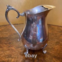 Vintage Perfection Plate Silver Plated Pitcher Water Jug