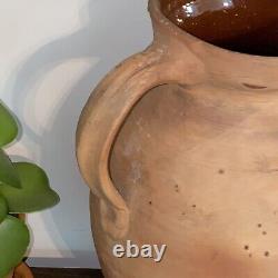 Vintage Pitcher Large Earthenware Terracotta Devon Pitcher Water Jug with Handle