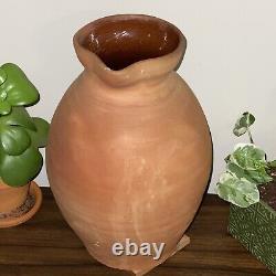 Vintage Pitcher Large Earthenware Terracotta Devon Pitcher Water Jug with Handle